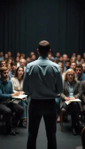 Prise de parole en public d'une personne