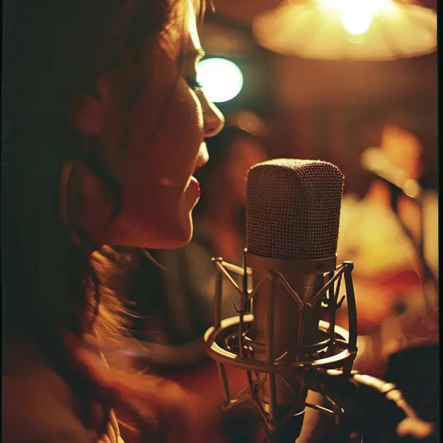 une chanteuse pro ayant suivi la formation au chant Le Chant en Mouvements